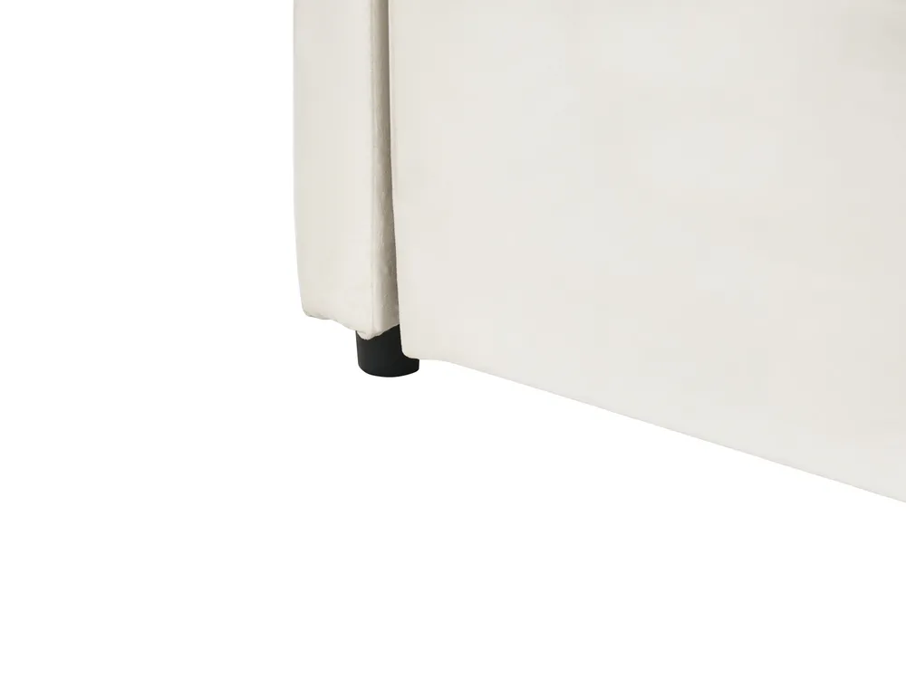 Trundle Bed Velvet CHAVONNE 90 x 200 cm (EU Single) Off-White_1069384