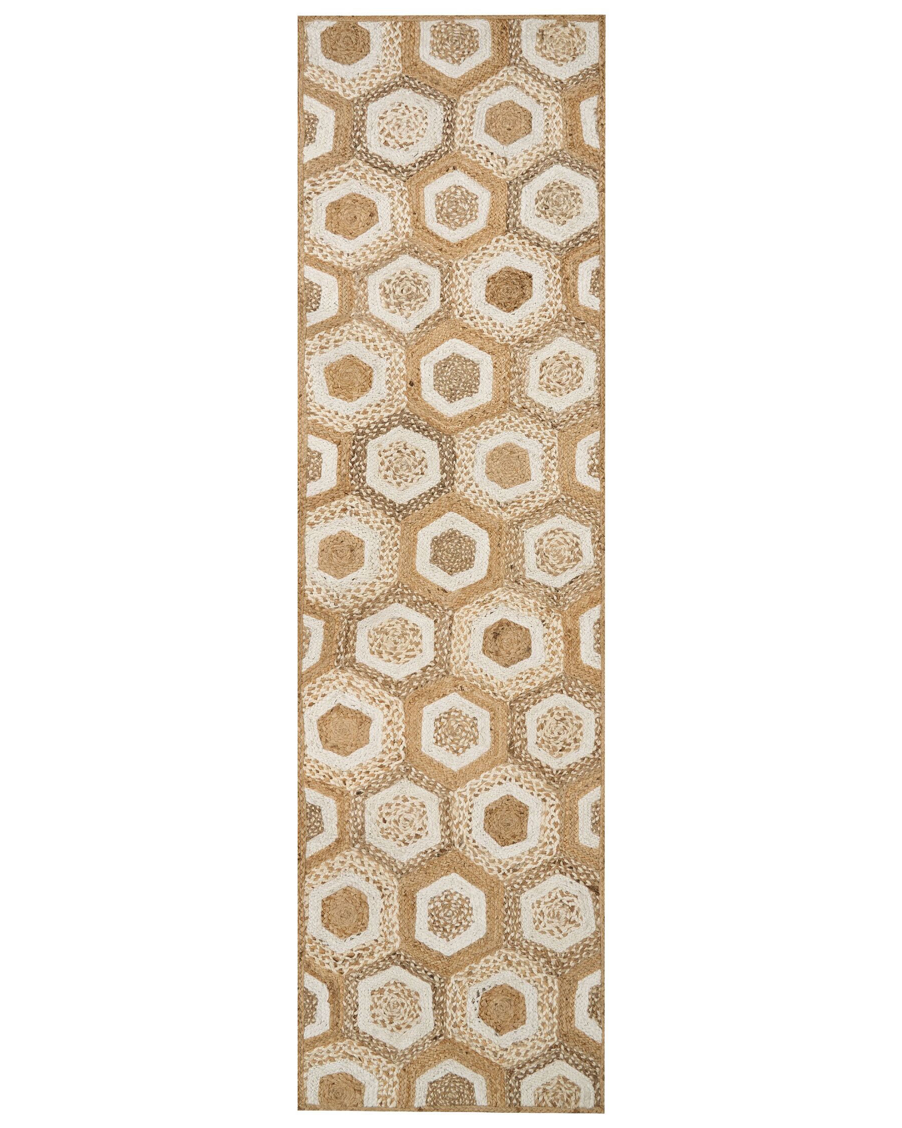 Jutový koberec 80 x 300 cm béžový BASOREN_886305