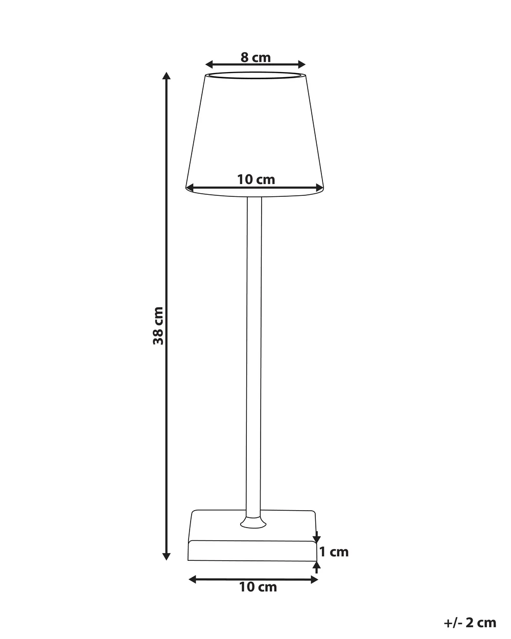 Wireless LED Table Lamp BACEIRO with Dimmer Metal White_940933
