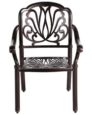 Set di 4 sedie da giardino con cuscini ANCONA Metallo Marrone scuro_765484