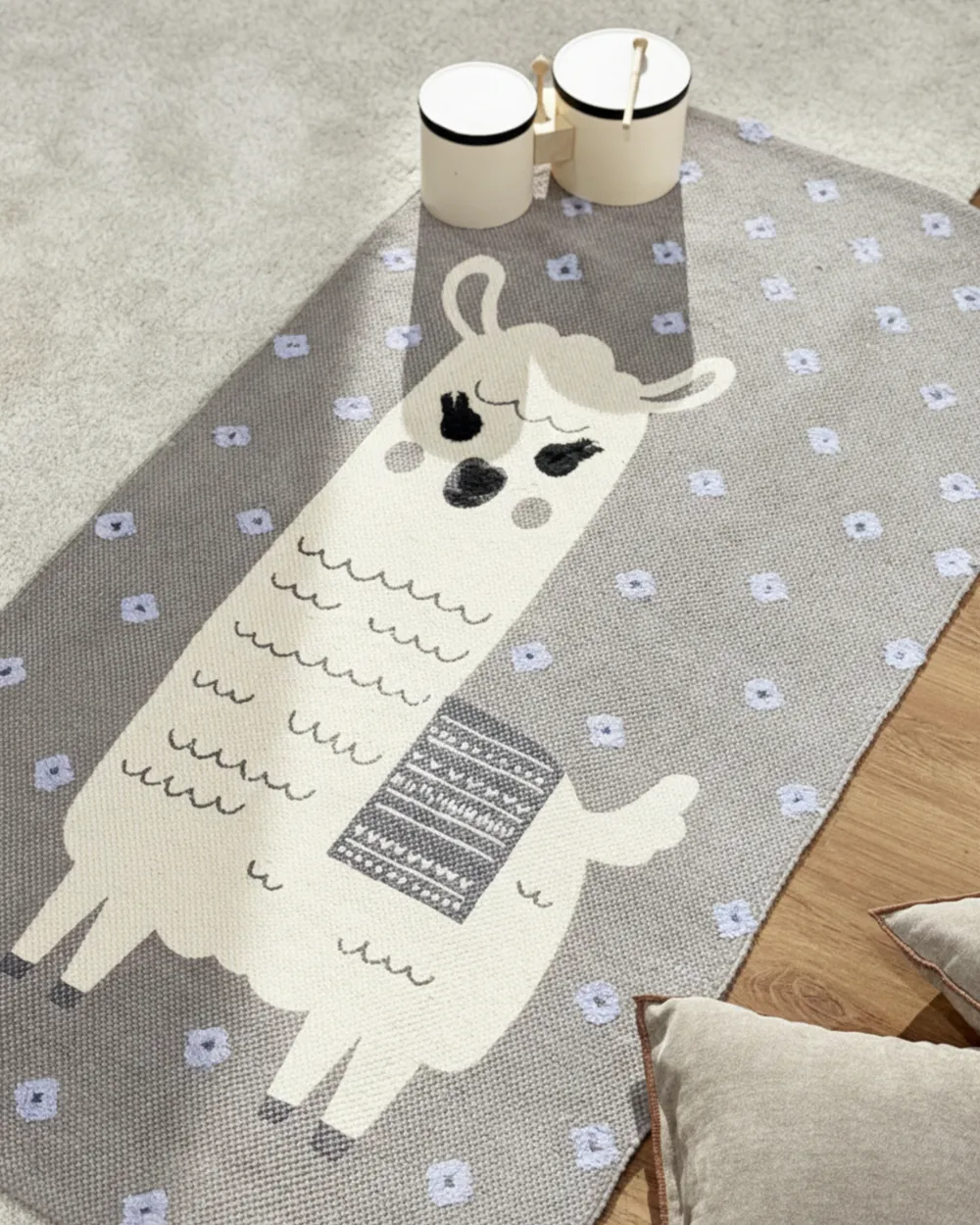 Kids Rug LUBUK Brown 80 x 150 cm Cotton_1047956