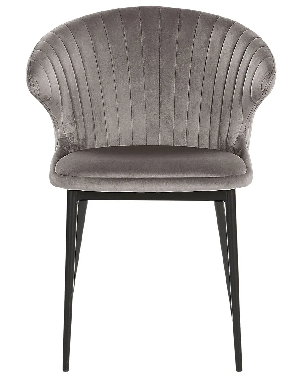Set of 2 Dining Chairs AUGUSTA Velvet Grey_767667