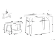 Dining Set KEMPTON Light Grey 4 Seater_773720