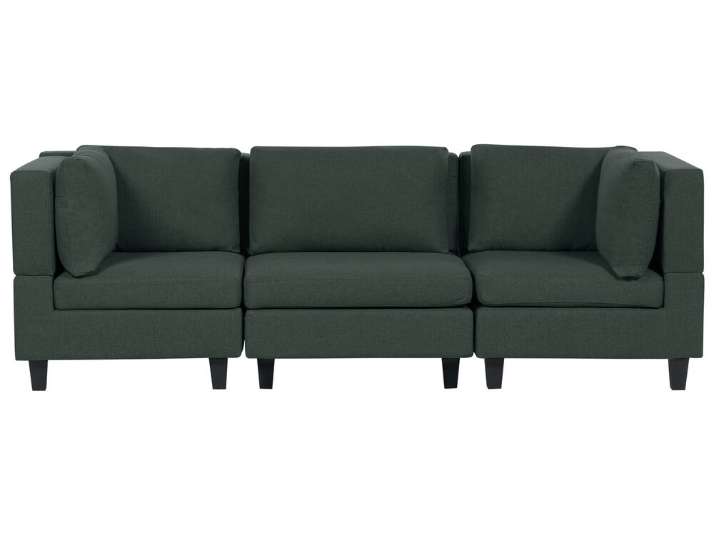 Modular Sofa 3 Seater UNSTAD Fabric Dark Green