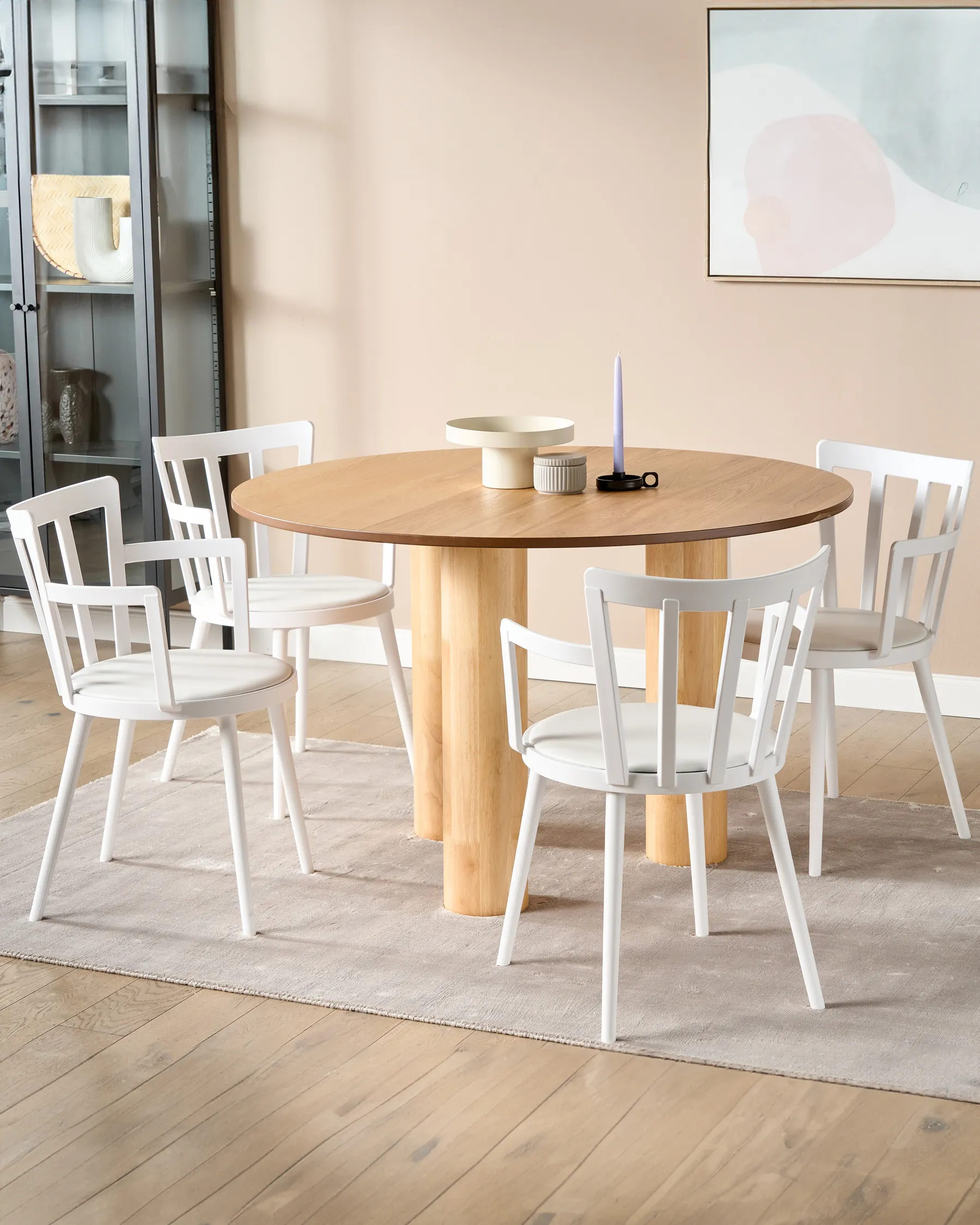 Set of 4 Dining Chairs MORILL White_876334