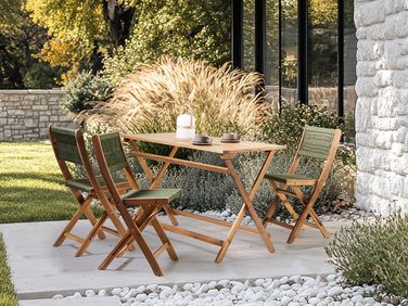 Outdoor 59 Inch Rectangular Solid Wood Table Acacia-Frame