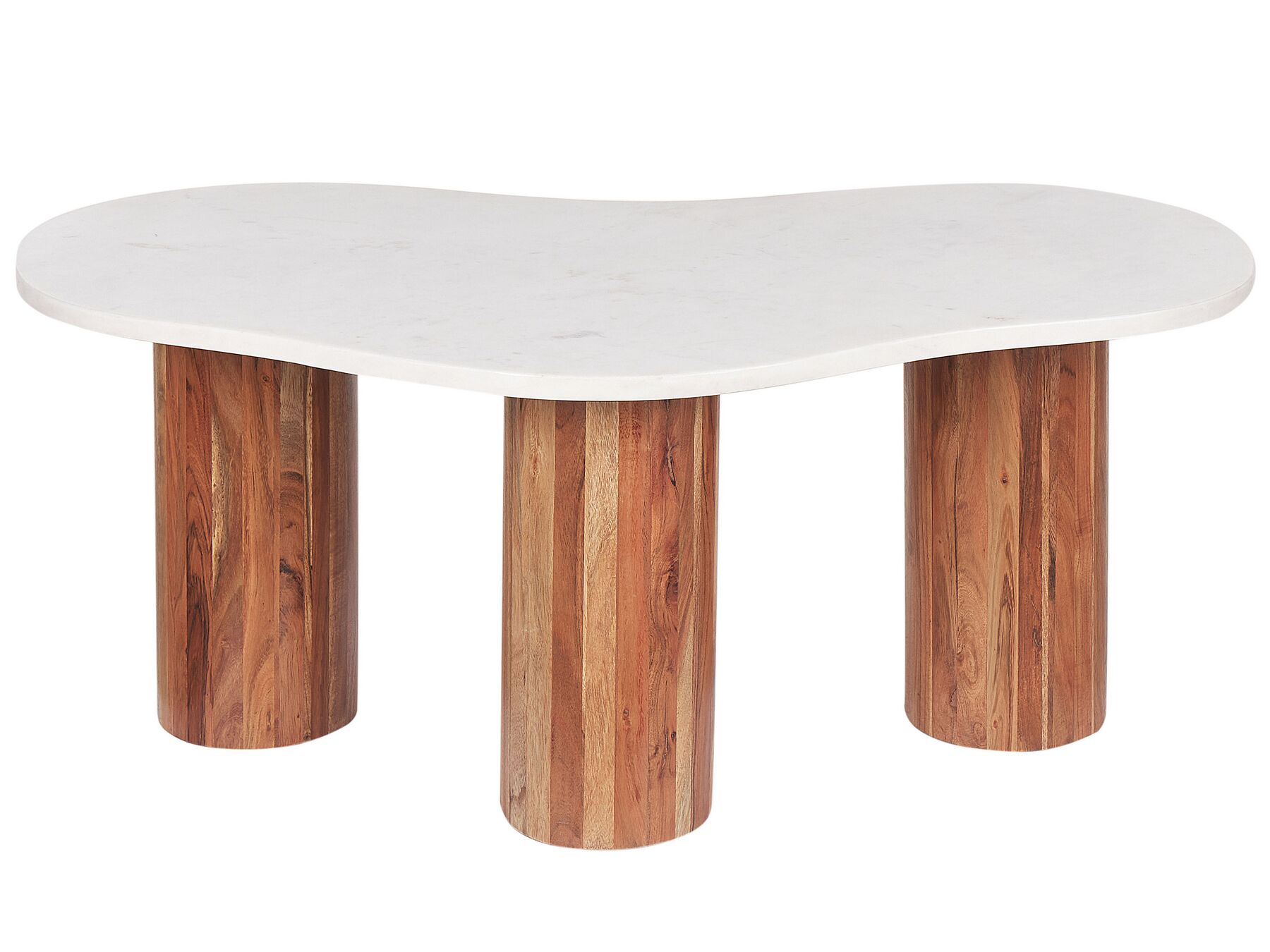 Tavolino marmo bianco e legno chiaro CASABLANCA_883236