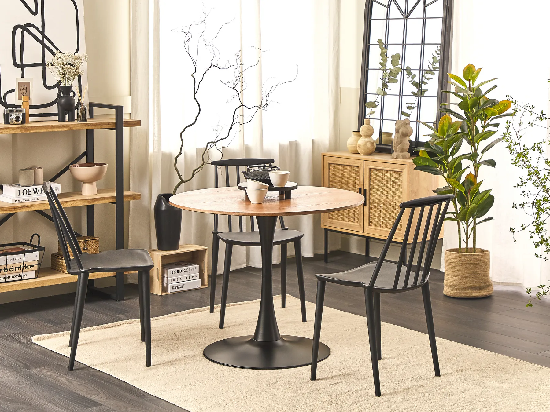 Dining Table BOCA Light Ash Wood 90 cm 90 cm_821583