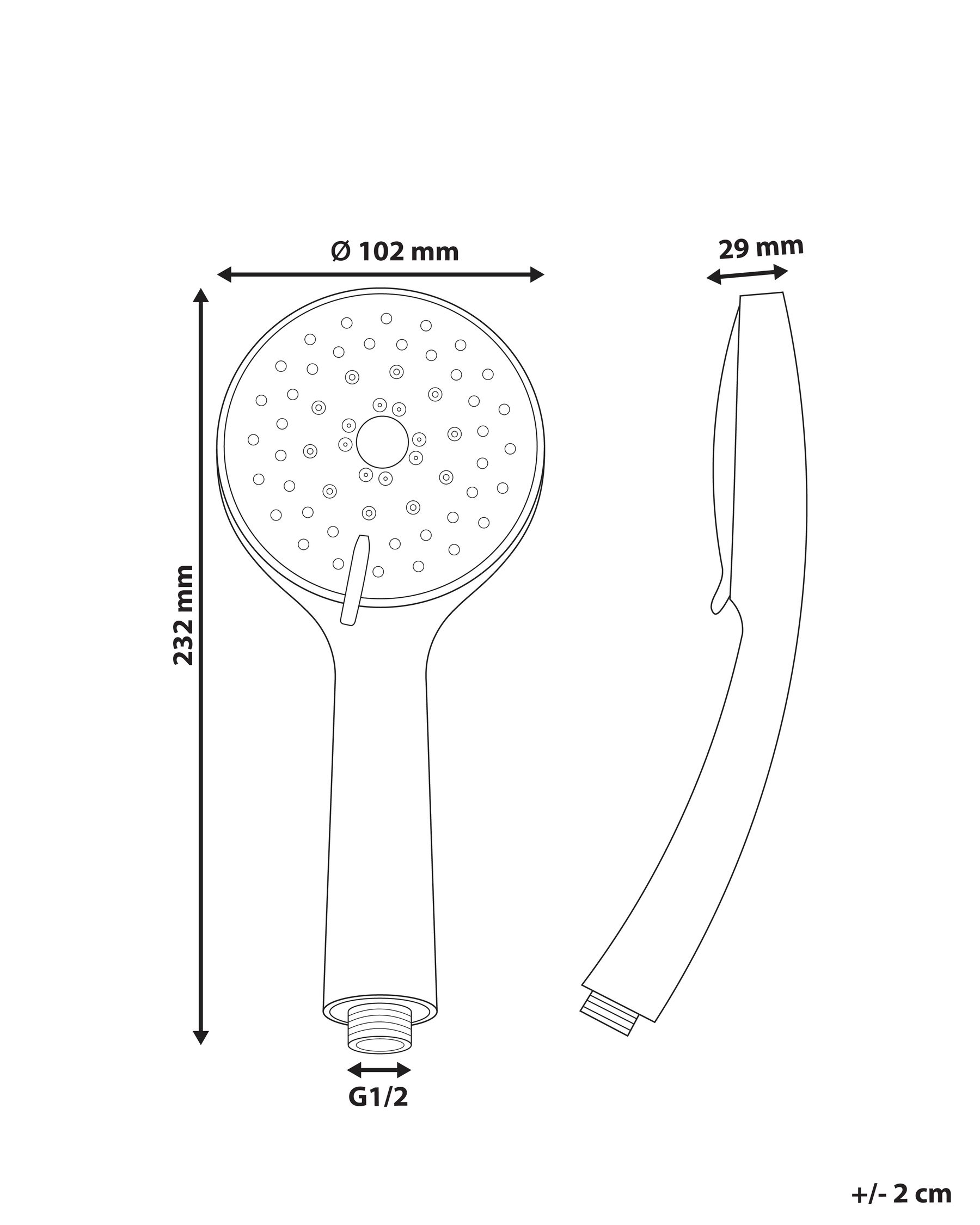 Shower Head and Hose Kit TAMUSHAL 3-function Gold_988262