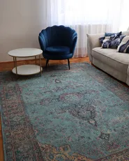Tappeto KANSU Blu 160 x 230 cm Cotone_921403