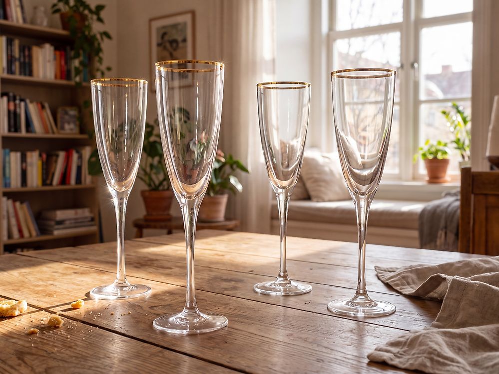 Lot de 4 flûtes à champagne TOPAZ 250 ml Transparent