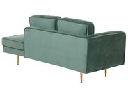 Beliani Chaise Longue In Velluto Verde Scuro Con Contenitore - Versione Destra, 160 Cm, Con Cuscino, Stile Glamour - 2