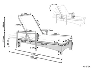 Sun Lounger with Cushion VASTO Reclining PE Rattan White_794609