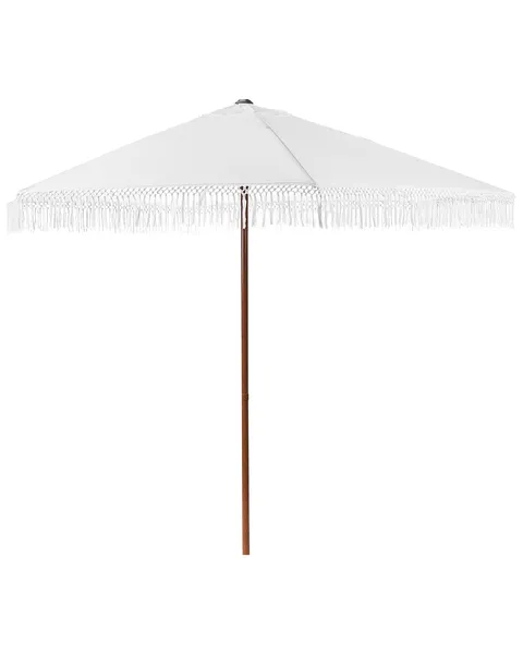 Parasole da spiaggia 180 cm ombrellone da giardino blu-bianco