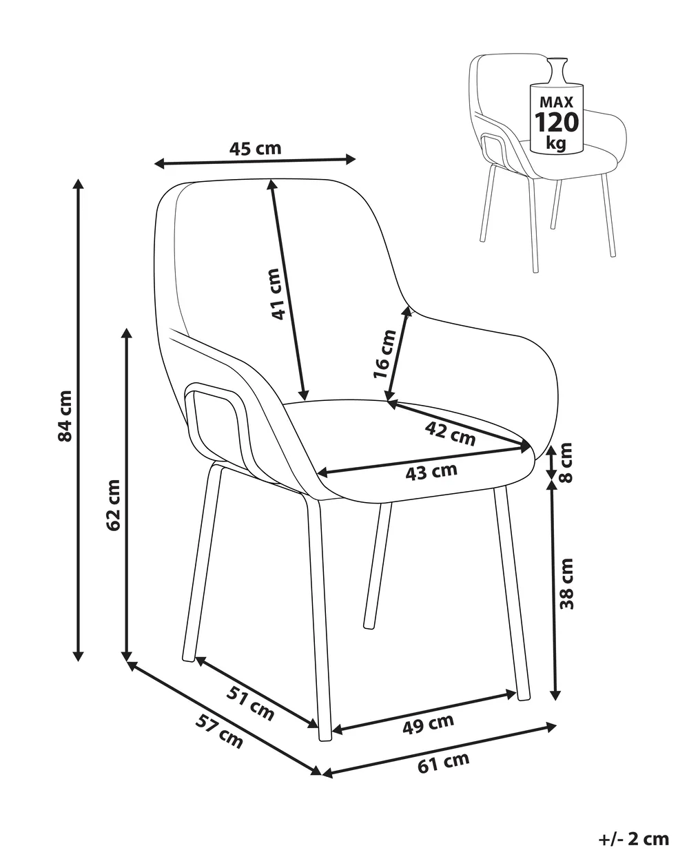 Dining Chair ALGONA Boucle Light Beige_1050171