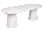 Dining Table LUMAN Travertine Effect 220 cm 95 cm_1076224