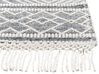Teppich Wolle grau / weiß 160 x 230 cm Fransen Kurzflor TOPRAKKALE_856531