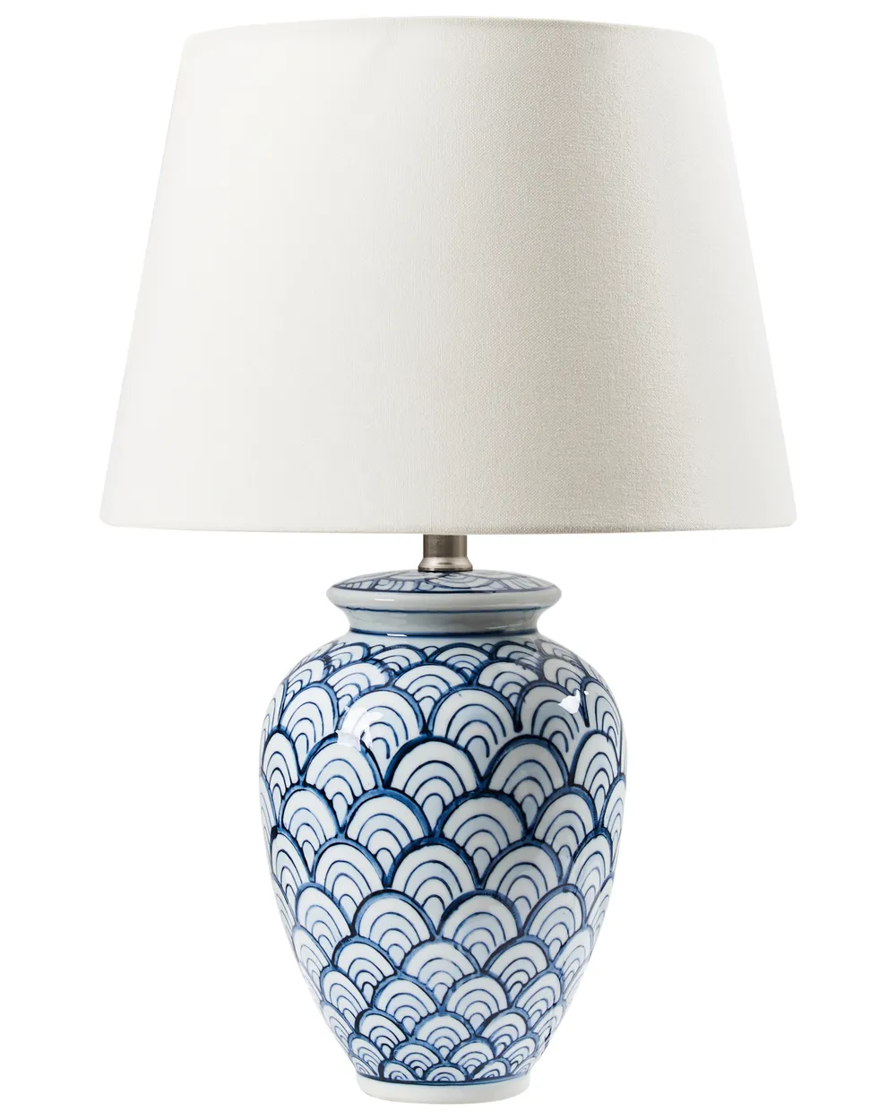 Lampa stołowa JAUCA Porcelana Biały/ niebieski