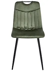 Esszimmerstuhl 4er Set ARGYLE Samtstoff Dunkelgrün_1174273