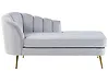 Chaise longue izquierda ALLIER Terciopelo Gris claro
