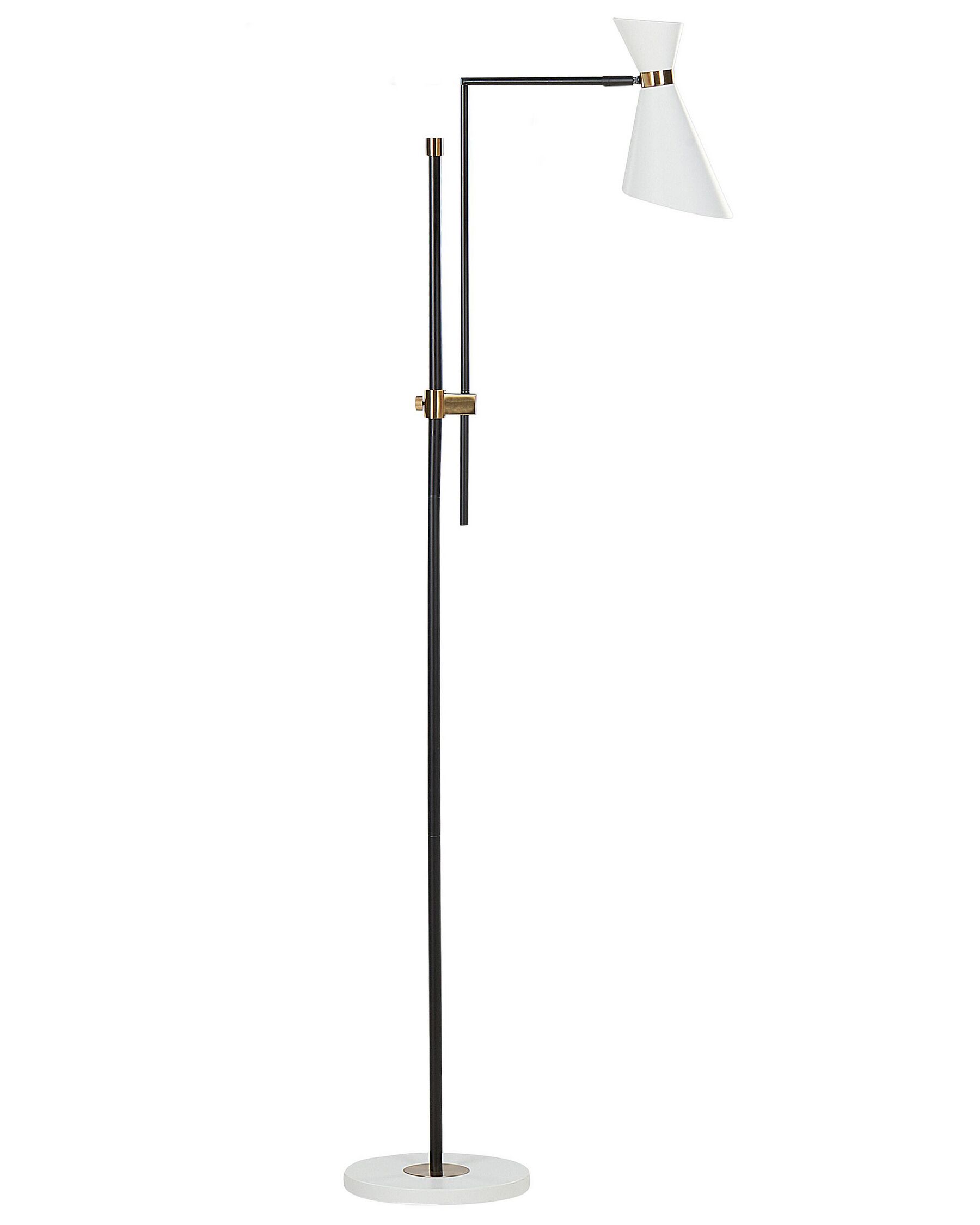 Stehlampe Metall weiss / schwarz 155-180 cm MELAWI_879659