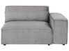 Canapé d'angle à droite modulable 2 places en tissu avec ottoman gris HELLNAR_911893