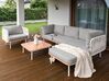 Ensemble de jardin 5 places avec ottoman gris SENISE_928204