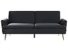 Sofa Bed 3 Seater VETTRE Velvet Black