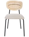 Lot de 2 chaises en tissu beige clair MAYETTA_931858