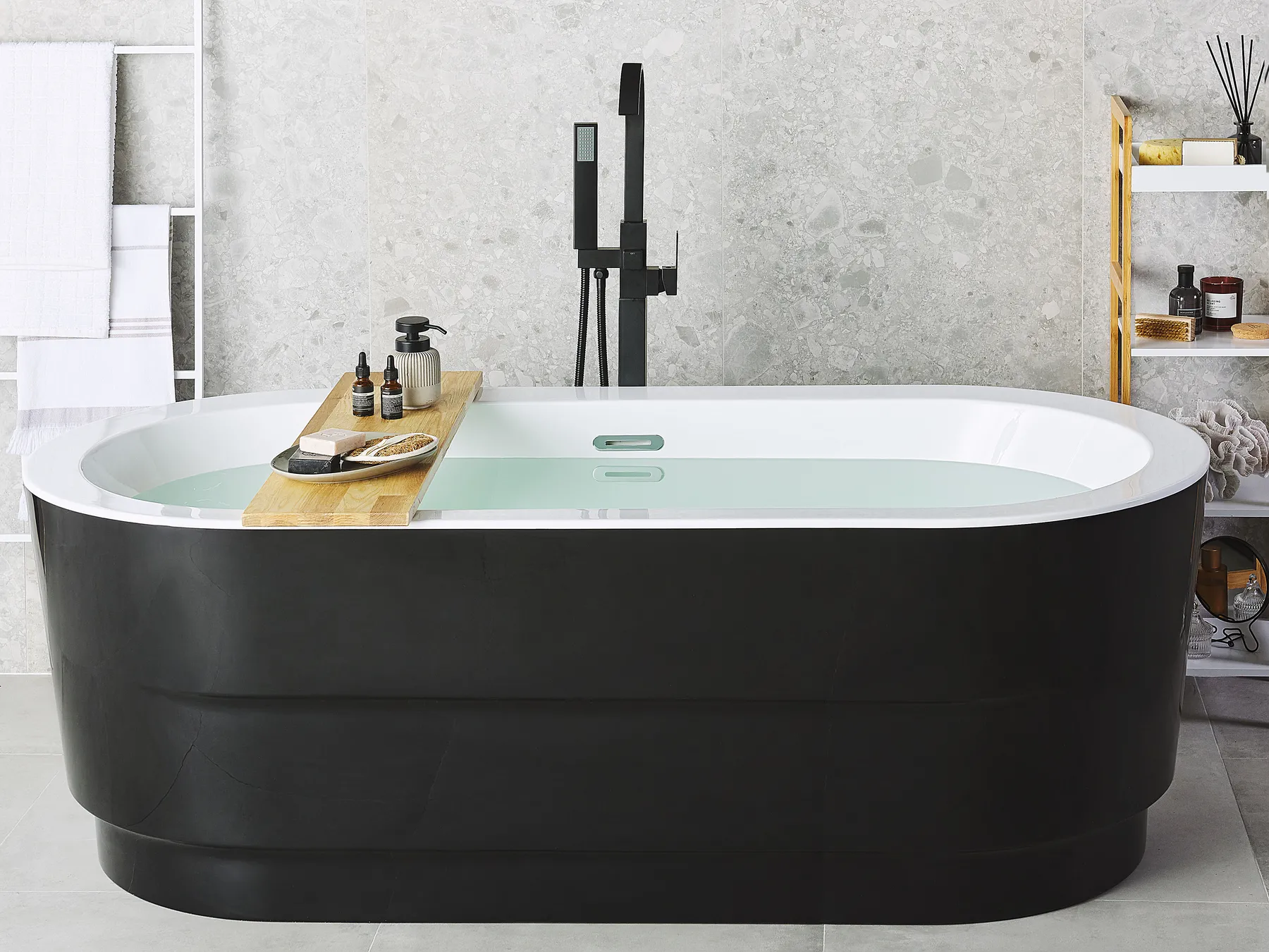 Freestanding Bathtub EMPRESA 1700 x 800 mm Black_785194
