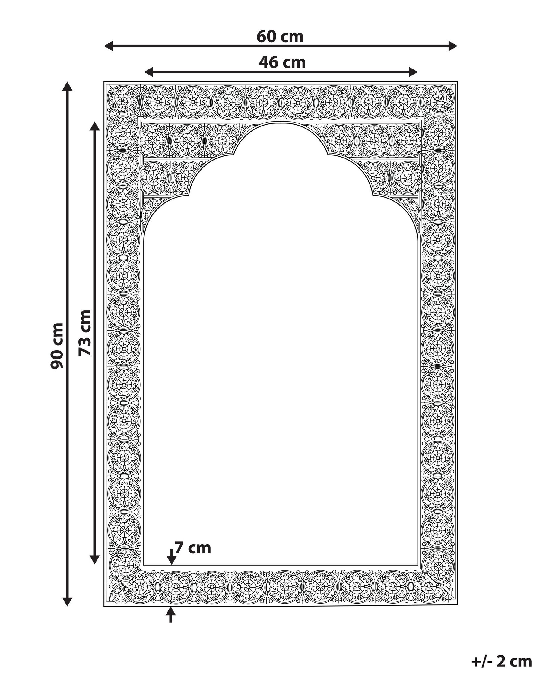 Wall Mirror PALI 60 cm 90 cm Metal Copper_757463