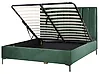 Ottoman Bed SEZANNE Velvet Dark Green 180 x 200 cm (EU Super King)
