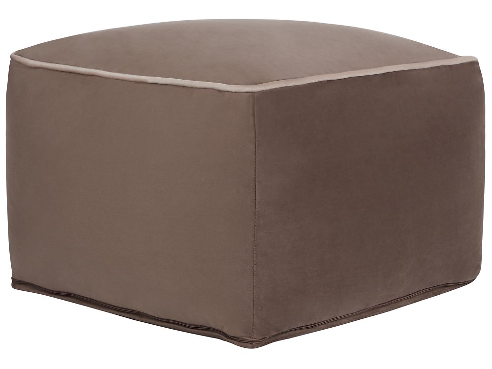 Pouf DAREYN Samtstoff Braun
