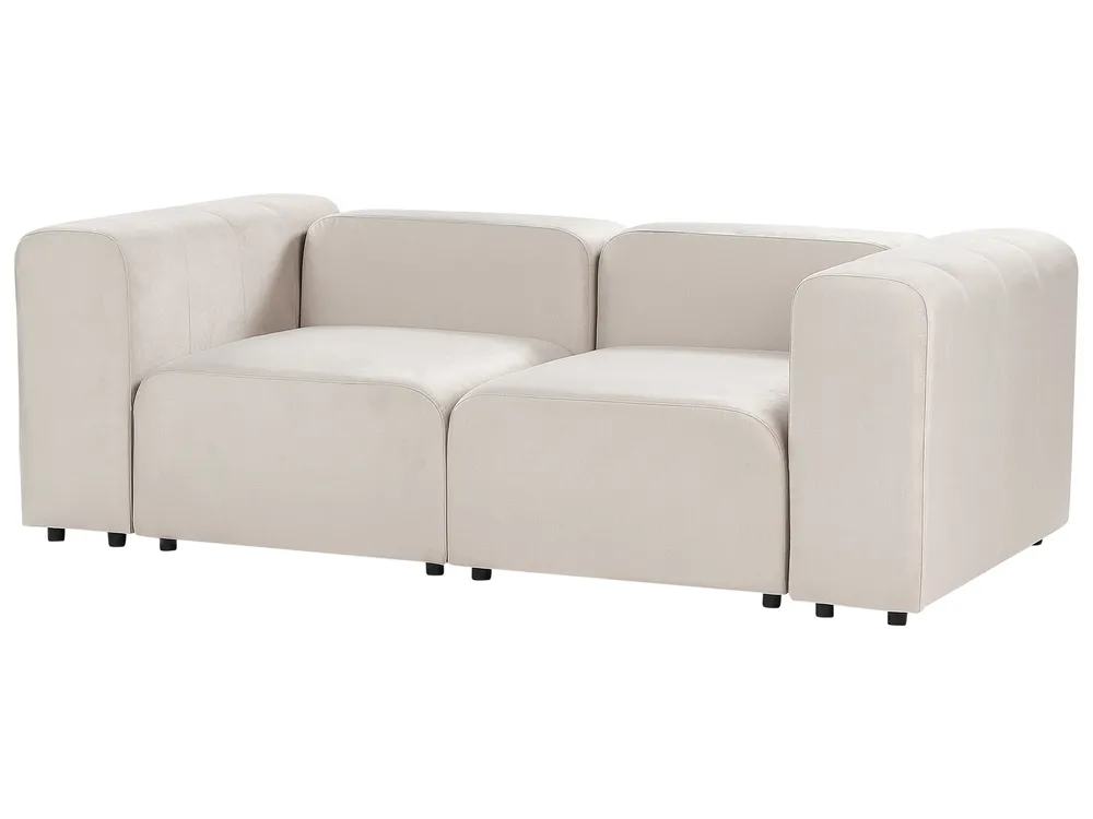 Sofa modułowa dla 2 osób FALSTERBO Welur Jasnobeżowy_919256