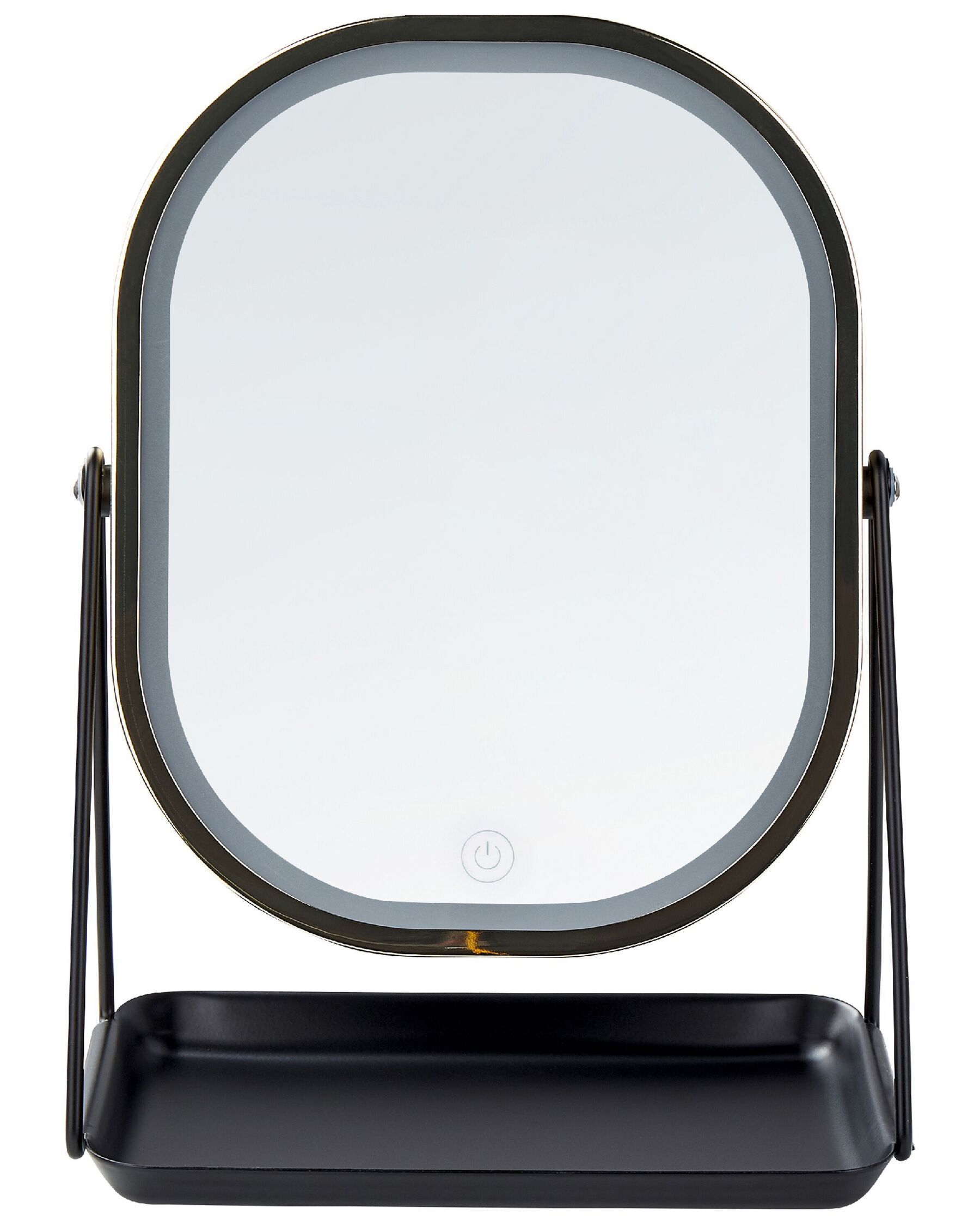 Espelho de maquilhagem dourado com LED 20 x 22 cm DORDOGNE_848528