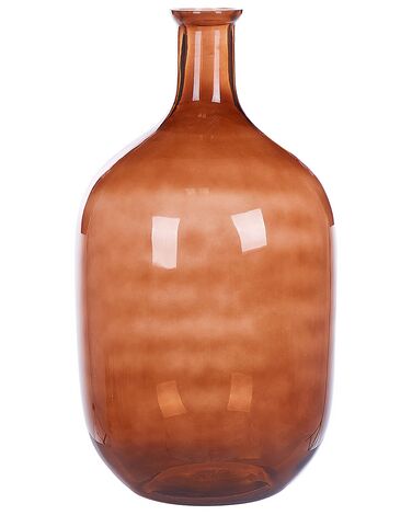 Glass Decorative Vase 51 cm Golden Brown DALCHINI