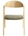 Lot de 2 chaises de salle à manger en bois clair et vert YUBA_934238