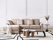 Corner Sofa KOHLO Fabric Taupe Right Hand_1175891