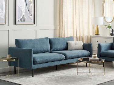 Fabric 3 Seater Sofa Blue VINTERBRO