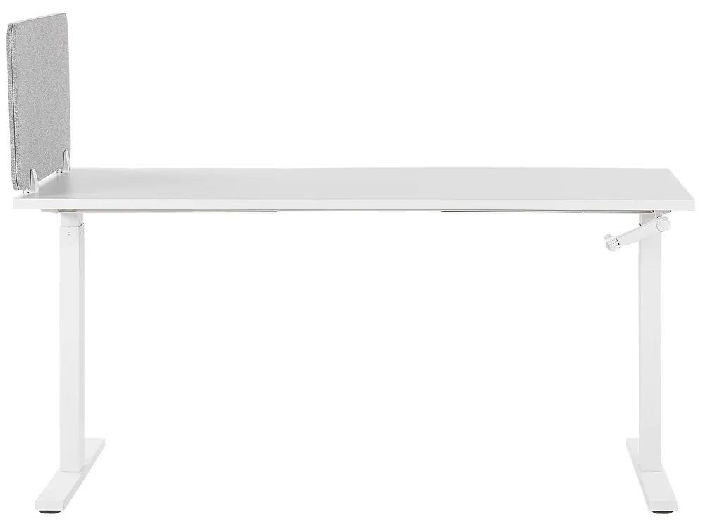 Desk Screen WALLY 72 x 40 cm Light Grey_800878