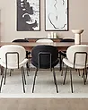 Set of 2 Dining Chairs LUANA Boucle White