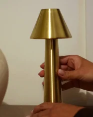 Set of 2 Wireless LED Table Lamp JOANES with Dimmer Metal Gold_1050595