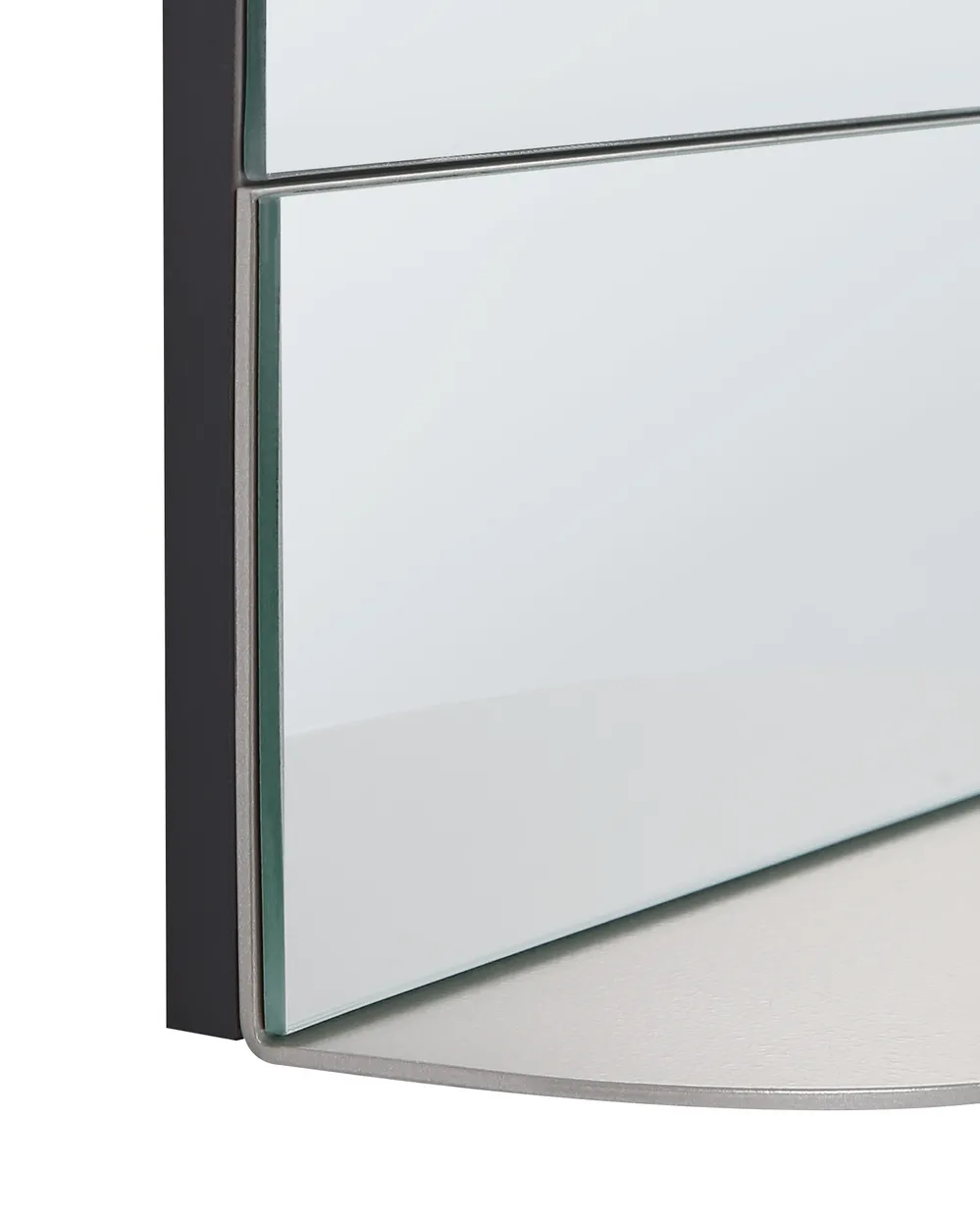 Lustro ścienne z półką BRANNAY 40 cm 60 cm Srebrny_915538