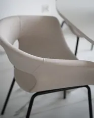 Set di 2 sedie da pranzo ELMA Tessuto Beige chiaro_1047822