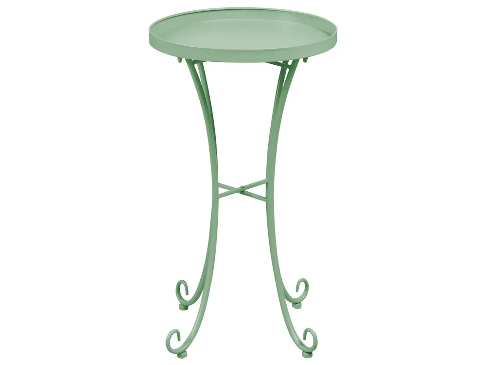 Stolik pomocniczy ogrodowy CAVINIA 40 cm 40 cm Metal Zielony_1016209