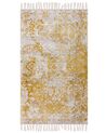 Orientalisk matta 80 x 150 cm gul och beige BOYALI_836788