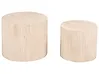 Set of 2 Coffee Tables MANTI Travertine Effect