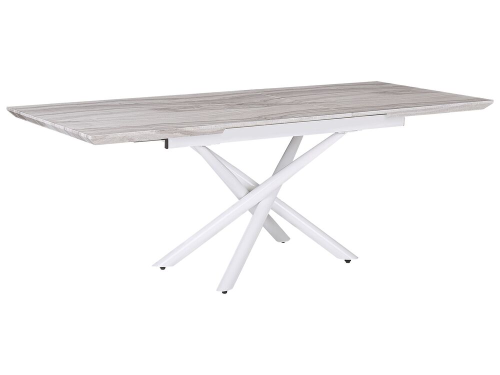 Mesa de jantar extensível MOIRA Branco 160/200 cm 90 cm
