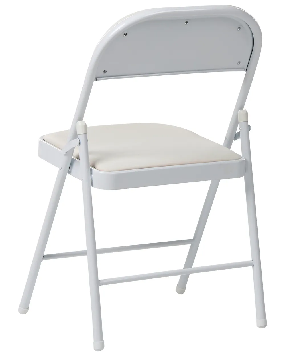 Set of 4 Folding Chairs SHASTA Metal White_1039674