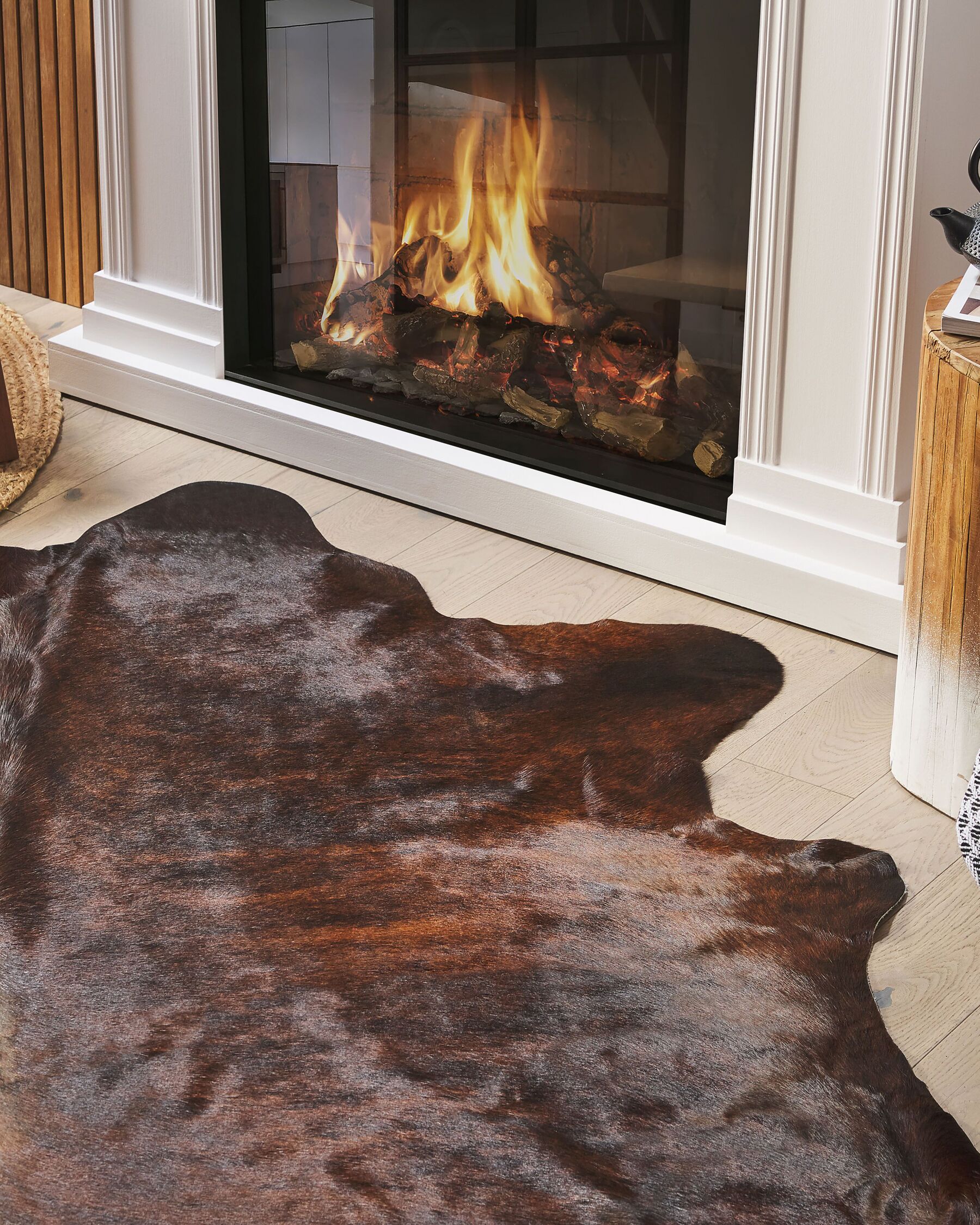 Cowhide Rug 3-4 m² Dark Brown NASQU_815843